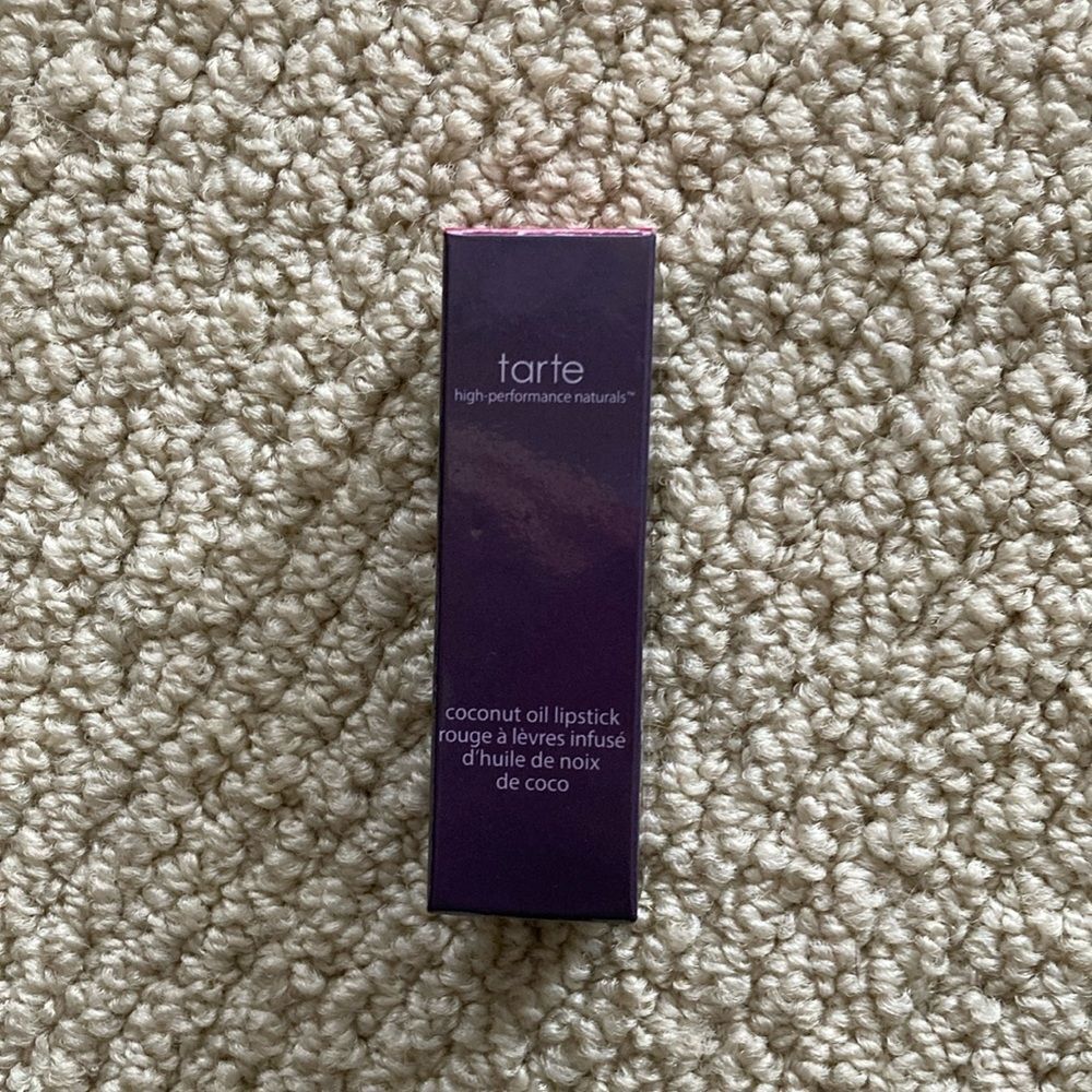 Tarte Coconut Oil Lipstick in Primrose Red Like New Full Size SWATCHED NIB
